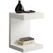 Bachelor 23.5 X 16 inch High Gloss White End Table